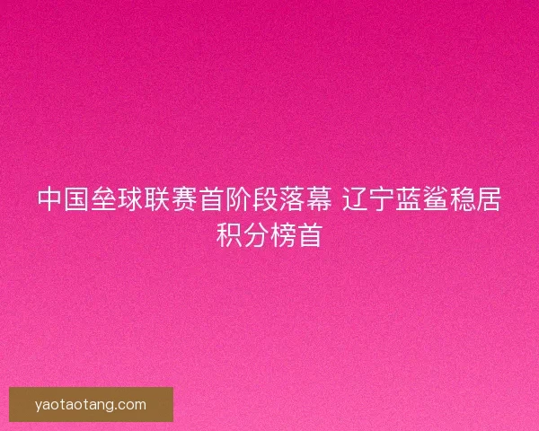 中国垒球联赛首阶段落幕 辽宁蓝鲨稳居积分榜首